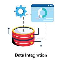 Trendy Data Integration vector
