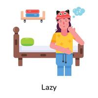 Trendy Lazy Concepts vector