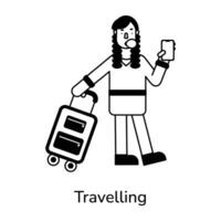 Trendy Travelling Concepts vector