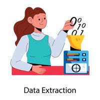 Trendy Data Extraction vector