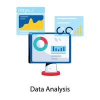 Trendy Data Analysis vector