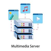 Trendy Multimedia Server vector