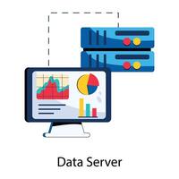 servidor de datos de moda vector