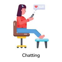 Trendy Chatting Concepts vector