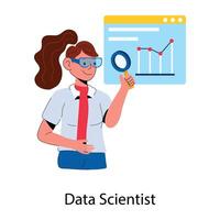 científico de datos de moda vector