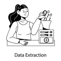 Trendy Data Extraction vector