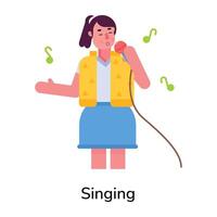 Trendy Singing Concepts vector