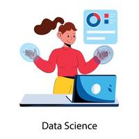 Trendy Data Science vector