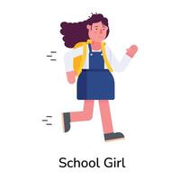 Trendy School Girl vector