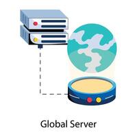 Trendy Global Server vector