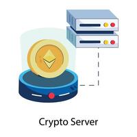 Trendy Crypto Server vector