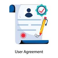 Trendy User Agreement vector