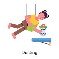Trendy Dusting Concepts vector
