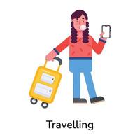 Trendy Travelling Concepts vector