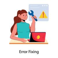 Trendy Error Fixing vector