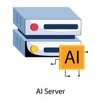 Trendy AI Server vector