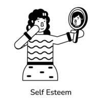 Trendy Self Esteem vector