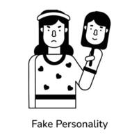 Trendy Fake Personality vector