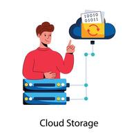 Trendy Cloud Storage vector