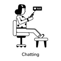 Trendy Chatting Concepts vector