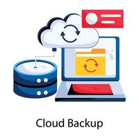 Trendy Cloud Backup vector