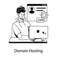 Trendy Domain Hosting vector