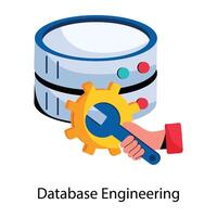 Trendy Database Engineering vector