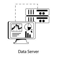 servidor de datos de moda vector