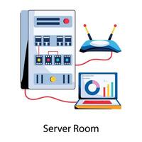 Trendy Server Room vector