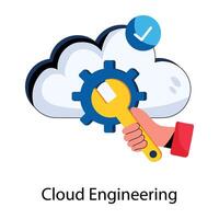 Trendy Cloud Engineering vector