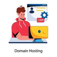 Trendy Domain Hosting vector