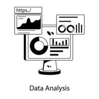 Trendy Data Analysis vector