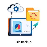 Trendy File Backup vector