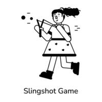 Trendy Slingshot Game vector