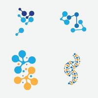 collection of molecular or compound element logos suitable for chemical shop brands, nuclear compounds, etc. isolated on a gray background vector