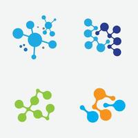 collection of molecular or compound element logos suitable for chemical shop brands, nuclear compounds, etc. isolated on a gray background vector