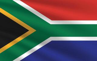 National Flag of South Africa. South Africa Flag. Waving South Africa flag. vector