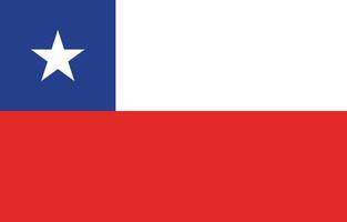 nacional bandera de Chile. Chile bandera. vector