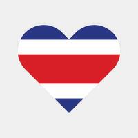 National flag of Costa Rica. Costa Rica Flag. Costa Rica Heart flag. vector