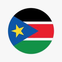 National Flag of South Sudan. South Sudan Flag. South Sudan Round flag. vector