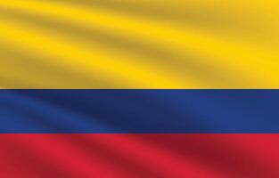 National flag of Colombia. Colombia Flag. Waving Colombia flag. vector