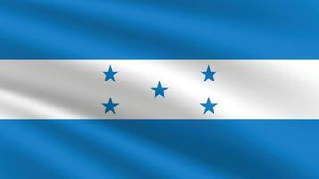 National flag of Honduras. Honduras Flag. Waving Honduras flag. vector