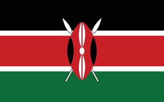 National Flag of Kenya. Kenya Flag. vector