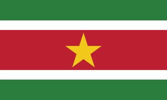 nacional bandera de surinam Surinam bandera. vector