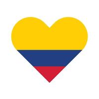 National flag of Colombia. Colombia Flag. Colombia Heart flag. vector