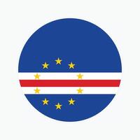 National Flag of Cape Verde. Cape Verde Flag. Cape Verde Round flag. vector