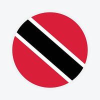 National flag of Trinidad and Tobago. Trinidad and Tobago Flag. Trinidad and Tobago Round flag. vector