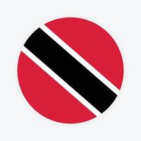 National flag of Trinidad and Tobago. Trinidad and Tobago Flag. Trinidad and Tobago Round flag. vector