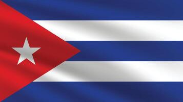 National flag of Cuba. Cuba Flag. Waving Cuba flag. vector