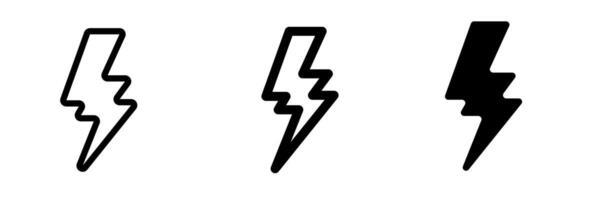 line icon High Energy Thunder and Bolt Logo vector